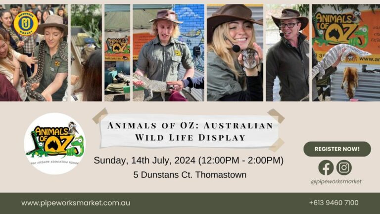 Animals of OZ! Australian Wild Life Display this Sunday 14th of July