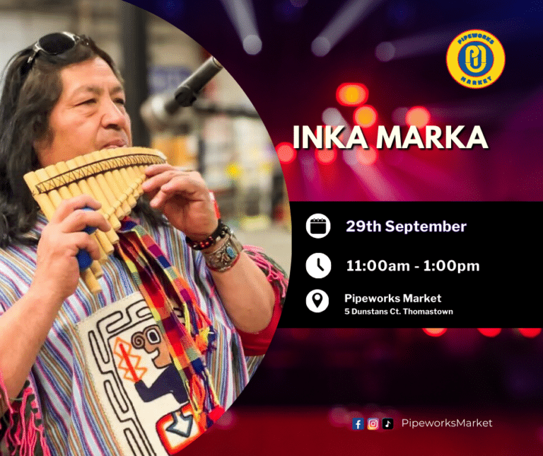 Inka Marka at Pipeworks Market this Sunday 29th of September